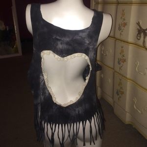 COPY - Tie dye heart cutout tank!